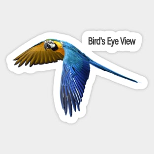 Blue Flying Parrot Bird Sticker